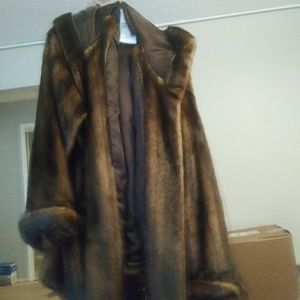Faux mink coat